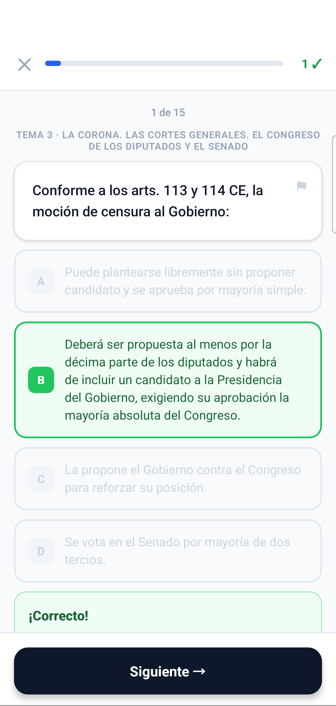 Corrección explicada